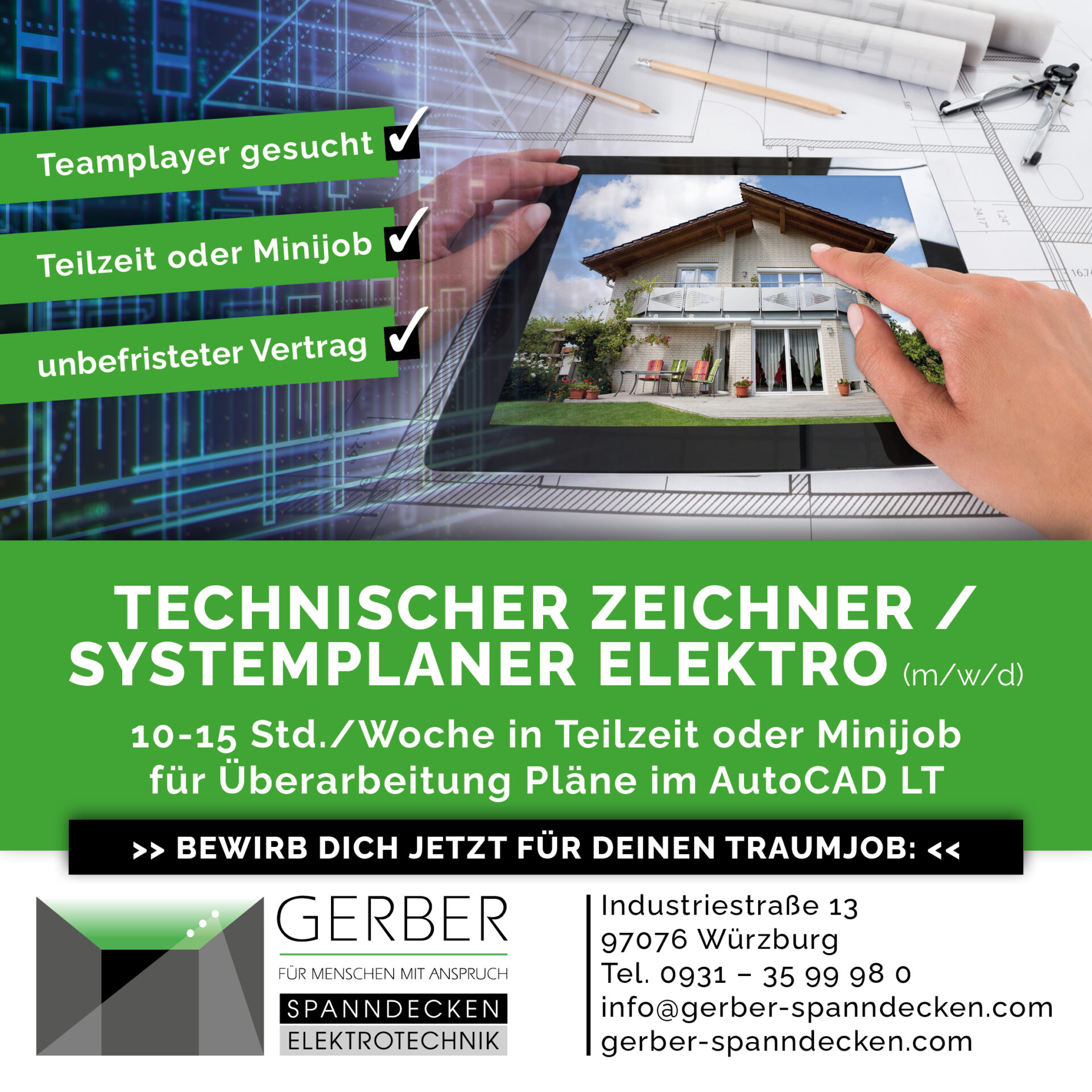 Sie betrachten gerade Technischer Zeichner/Systemplaner Elektro (m/w/d)